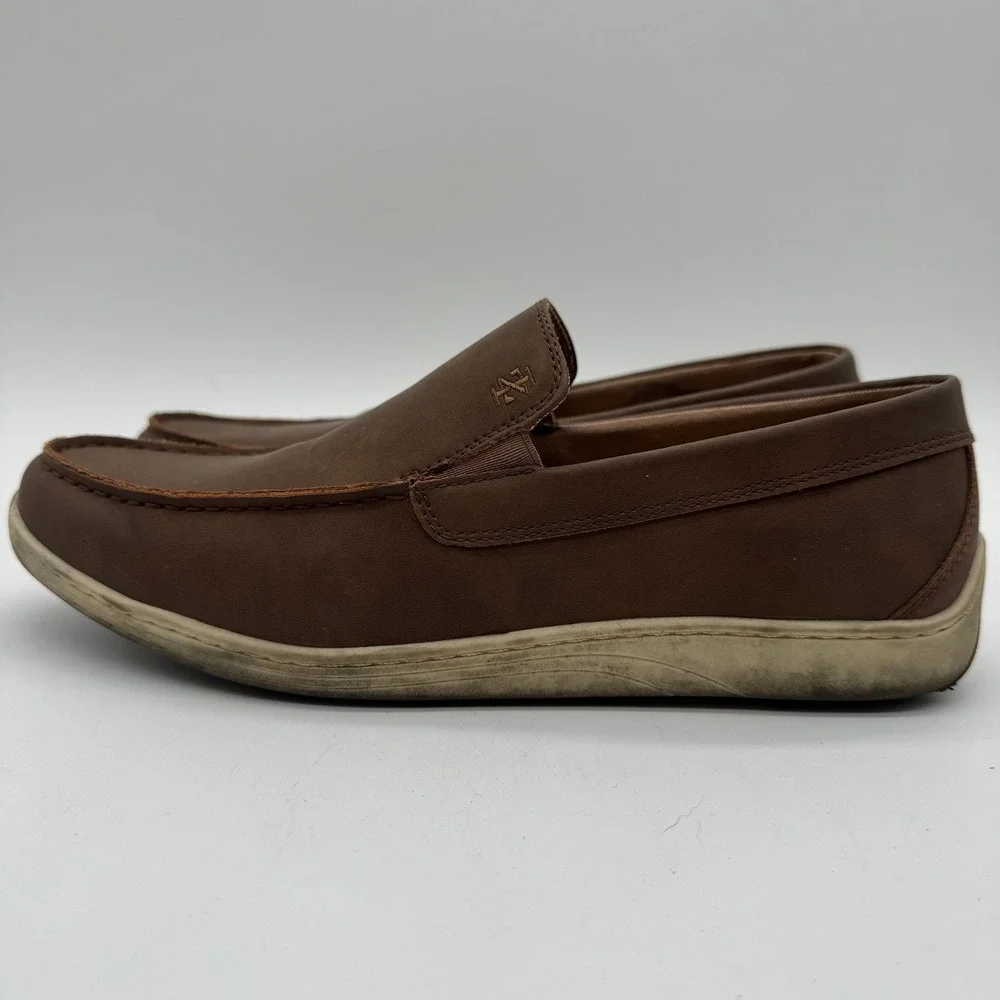 IZOD Seapoint Men's Memory Foam Slip On Loafers Tan Size 10